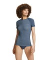 Falke Funktions-Shirt Wool-Tech Light (komfortable Passform) Kurzarm blau Damen