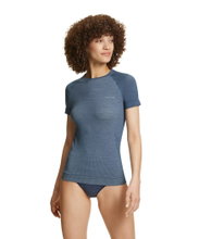 Falke Funktions-Shirt Wool-Tech Light (komfortable Passform) Kurzarm blau Damen
