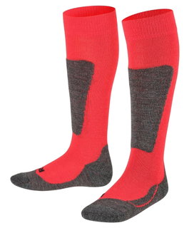 Falke Skisocke Active Ski Kniestrümpfe (wärmende Merinowolle) rot Kinder - 1 Paar