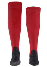 Falke Skisocke Active Ski Kniestrümpfe (wärmende Merinowolle) weinrot Kinder - 1 Paar