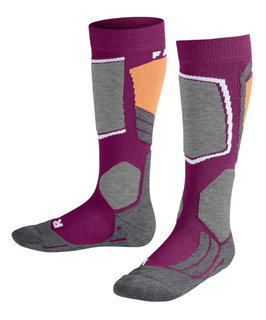 Skarpety narciarskie Falke SK2 Intermediate Kniestrümpfe orchidpink/grau Dzieci - 1 Para