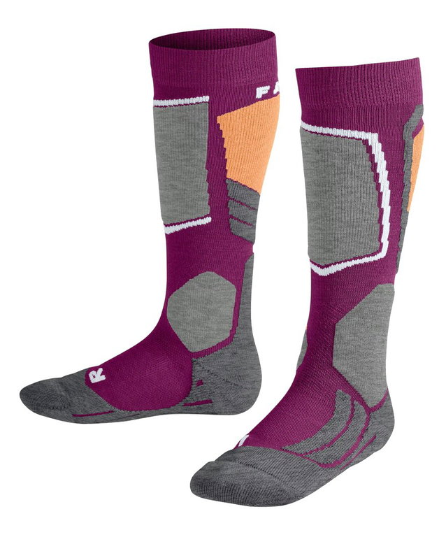 Falke Skisocke SK2 Intermediate Skiing Kniestrümpfe orchidpink/grau Kinder - 1 Paar