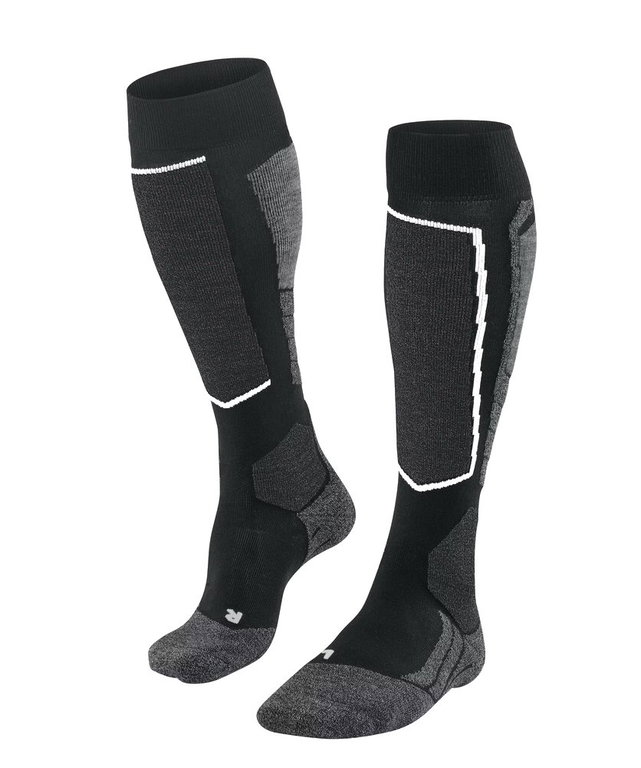 Falke Skisocke SK2 Intermediate Vegan Skiing Kniestrümpfe (optimale Passform) schwarz Herren - 1 Paar