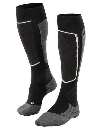 Falke Skisocke SK2 Intermediate Wool (mittelstarke Polsterung) schwarz/grau Herren - 1 Paar