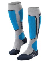 Falke Skisocke SK2 Intermediate Wool (mittelstarke Polsterung) grau/blau Herren - 1 Paar