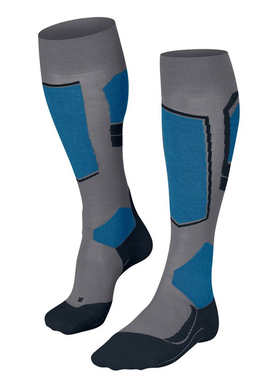 Falke Skisocke SK4 Advanced (optimale Passform) grau/blau Herren - 1 Paar