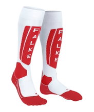 Falke Skisocke SK5 Expert (Kniestrümpfe, ultraleichte Polsterung) weiss/rot Herren - 1 Paar