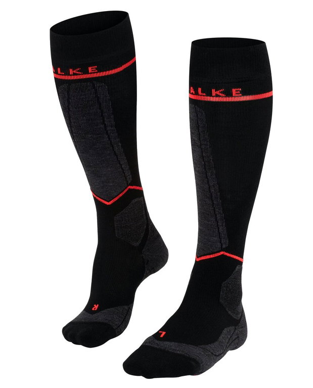 Falke Skisocke SK Compression Wool (mit gradueller Kompression) schwarz Damen - 1 Paar