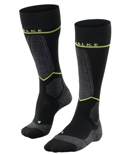 Falke Skisocke SK Compression Wool (mit gradueller Kompression) schwarz Herren - 1 Paar