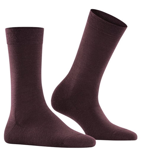 Falke Tagessocke Softmerino (leichte, Merinowolle) bordeaux Damen - 1 Paar