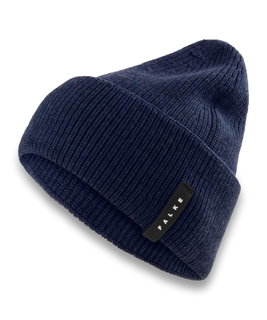 Falke Strickmütze (Beanie) Unisex - Merinowolle, Rippenstruktur - navyblau - 1 Stück