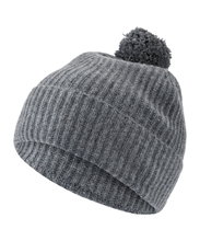 Falke knitted hat (pom-pom) Pure - cashmere, pom-pom - grey - 1 piece