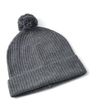 Falke knitted hat (pom-pom) Pure - cashmere, pom-pom - grey - 1 piece