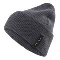 Falke Strickmütze (Beanie) - Merinowolle, Rippenstruktur - dunkelgrau - 1 Stück