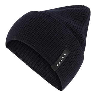 Falke Strickmütze (Beanie) - Merinowolle, Rippenstruktur - nachtblau - 1 Stück
