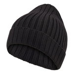 Falke Strickmütze (Beanie) Hat Unisex - Merinowolle, Rippenstruktur, Umschlag - schwarz - 1 Stück