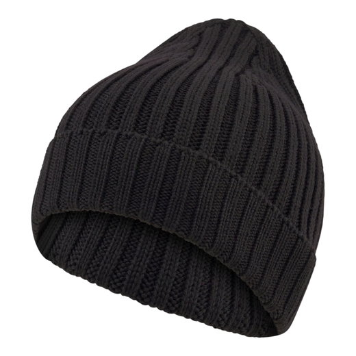 Falke Strickmütze (Beanie) Hat Unisex - Merinowolle, Rippenstruktur, Umschlag - schwarz - 1 Stück