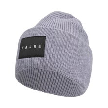 Falke Strickmütze (Beanie) Unisex - Merinowolle, Rippenstruktur - grau - 1 Stück