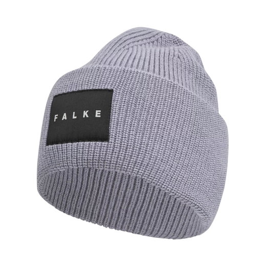 Falke Strickmütze (Beanie) Unisex - Merinowolle, Rippenstruktur - grau - 1 Stück