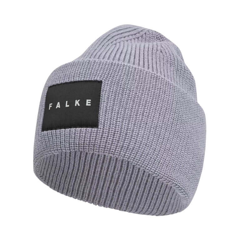 Falke Strickmütze (Beanie) Unisex - Merinowolle, Rippenstruktur - grau - 1 Stück