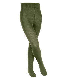 Falke Comfort Wool Tights (light, warming merino wool) dark green children
