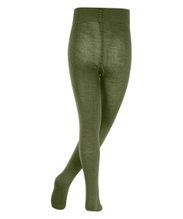 Falke Comfort Wool Tights (light, warming merino wool) dark green children