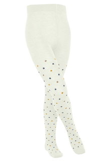 Falke Strumpfhose Multidot 2024 (nachhaltige Baumwolle) cremeweiss Kinder