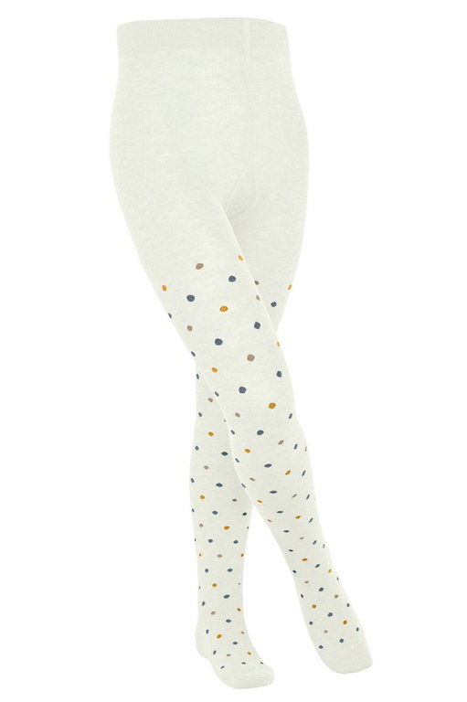 Falke Strumpfhose Multidot 2024 (nachhaltige Baumwolle) cremeweiss Kinder