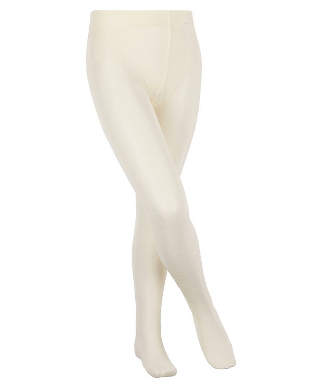 Falke Strumpfhose Romantic Dot (transparent und matte Feinstrumpfhose) cremefarben Kinder