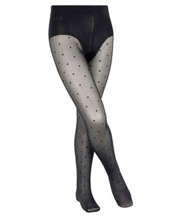 Falke Strumpfhose Romantic Dot (transparent und matte Feinstrumpfhose) schwarz Kinder