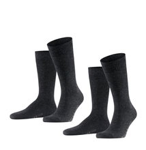 Falke Day Sock Crew Swing anthracite Men - 2 pairs