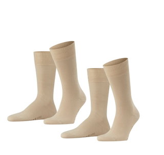 Falke Daily Sock Crew Swing Sand Beige Men's - 2 Pairs