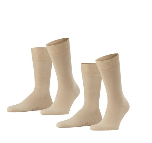 Falke Tagessocke Crew Swing sandbraun Herren - 2 Paar