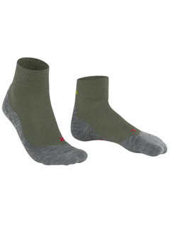 Falke Trekkingsocke TK5 Short (leichte Polsterung für leichte Wanderungen) grün/grau Herren - 1 Paar