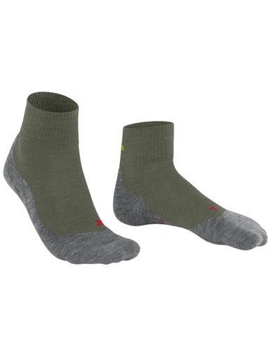 Falke Trekkingsocke TK5 Short (leichte Polsterung für leichte Wanderungen) grün/grau Herren - 1 Paar