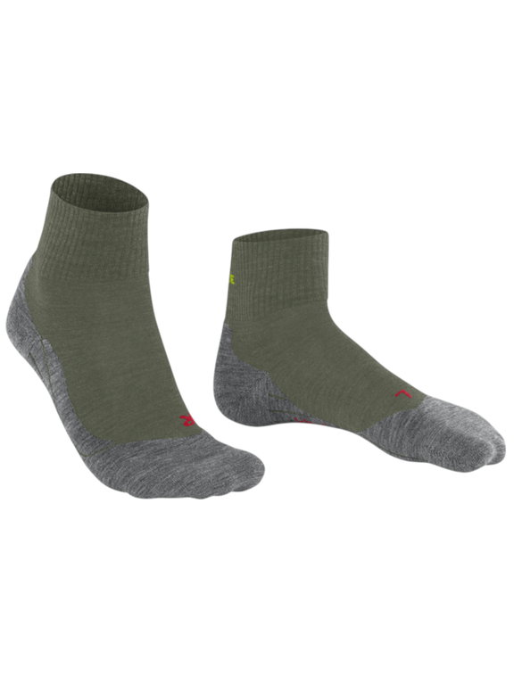 Falke Trekkingsocke TK5 Short (leichte Polsterung für leichte Wanderungen) grün/grau Herren - 1 Paar