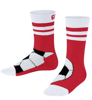 Falke Tagessocke Active Soccer (Fußball-Motiv, optimale tragekomfort) rot/weiss Kinder - 1 Paar