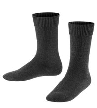 Falke Tagessocke Comfort Wool (hautschmeichelnde Baumwolle) anthrazitgrau Kinder - 1 Paar