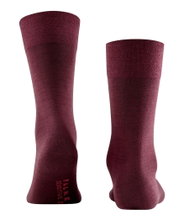 Falke Tagessocke Crew Sensitive Berlin NEW (Merinowolle aussen, Baumwolle innen) weinrot Herren - 1 Paar