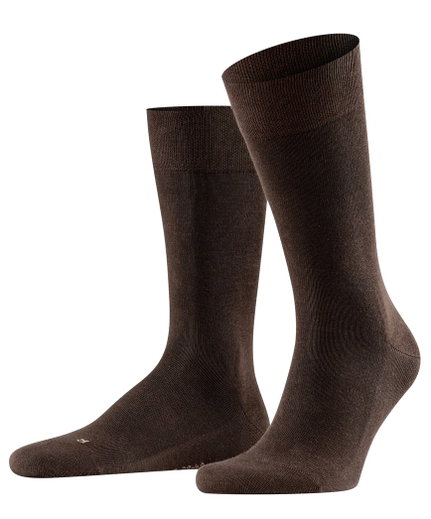 Falke Tagessocke Crew Sensitive London NEW (druckfreier Komfortbund) dunkelbraun Herren - 1 Paar