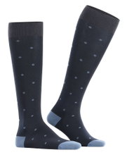 Falke Tagessocke Dot Kniestrümpfe (Business-Kniestrumpf, weiche Baumwolle) navyblau Herren - 1 Paar