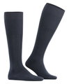Falke Tagessocke Milano Kniestrümpfe (elegante Rippstruktur, Baumwolle) navyblau Herren - 1 Paar