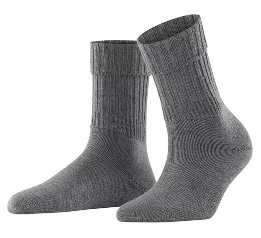 Falke Tagessocke Striggings Rib (Rippstruktur) dunkelgrau Damen - 1 Paar