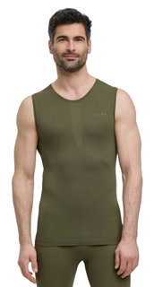 Falke Functional Underwear Tank Top Warm (perfect moisture and temperature regulation) olive green men's