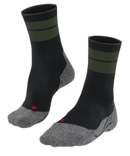 Falke Trekkingsocke Crew TK Stabilizing (mittelstarke Polsterung) schwarz/dunkelgrün Damen - 1 Paar