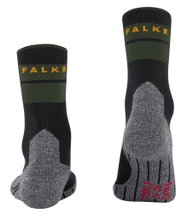 Falke Trekkingsocke Crew TK Stabilizing (mittelstarke Polsterung) schwarz/dunkelgrün Damen - 1 Paar