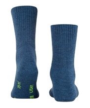 Falke Trekkingsocke Crew Walkie Light (klimaregulierende Merinowolle) hellblau Damen/Herren - 1 Paar
