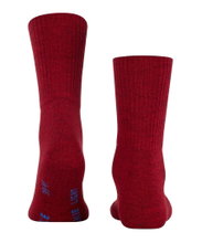 Falke Trekkingsocke Crew Walkie Light (klimaregulierende Merinowolle) weinrot Damen/Herren - 1 Paar