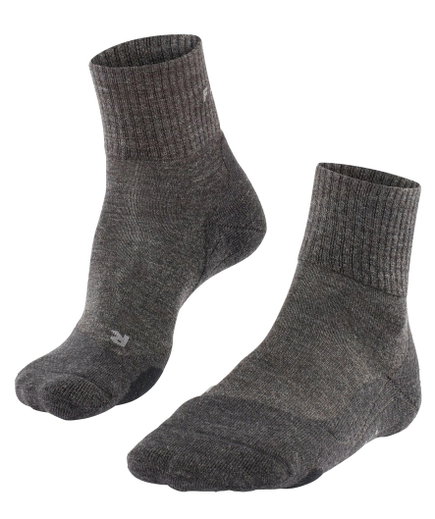 Falke Trekkingsocke TK2 Explore Wool Short (mittelstarke Polsterung) smoggrau Herren - 1 Paar