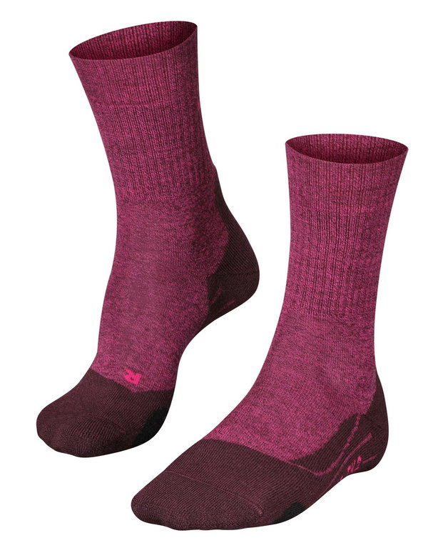 Falke Trekkingsocke TK2 Explore Wool (mittelstarke Polsterung) burgundrot Damen - 1 Paar